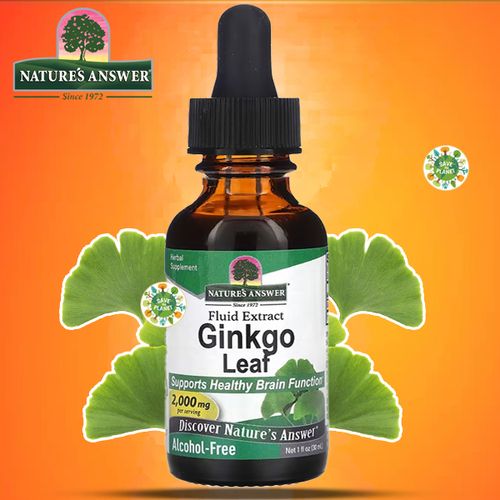 Nature'S Answer Extrait de Ginkgo Biloba, sans-alcoool, 2000 mg, 30 ml (1  oz) à prix pas cher