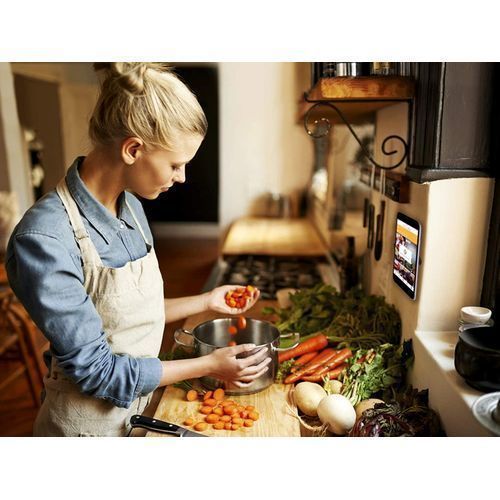 product_image_name-Generic-Support Magnétique pour Smartphone Rotatif pour Voiture Tableau de Bord Téléphone Aimant Mural cuisine (Silver & Noir)-7