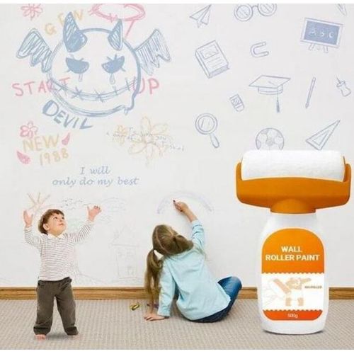 product_image_name-Generic-رول دهان للجدران - فرشاة إصلاح تعتمد على الماء للجدران الداخلية، رول لاتكس صغير محمول باللون الأبيض، أداة مضادة للرذاذ-1