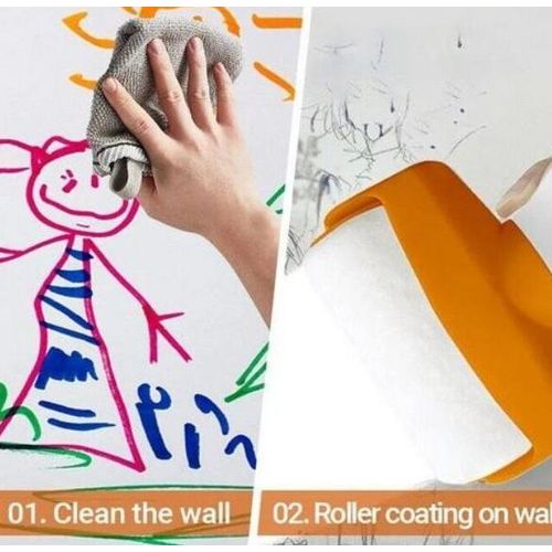 product_image_name-Generic-رول دهان للجدران - فرشاة إصلاح تعتمد على الماء للجدران الداخلية، رول لاتكس صغير محمول باللون الأبيض، أداة مضادة للرذاذ-8