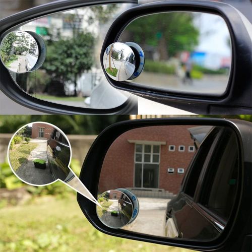 Miroir Convexe Rond Réglable À 360 Degrés Rétroviseur De Voiture