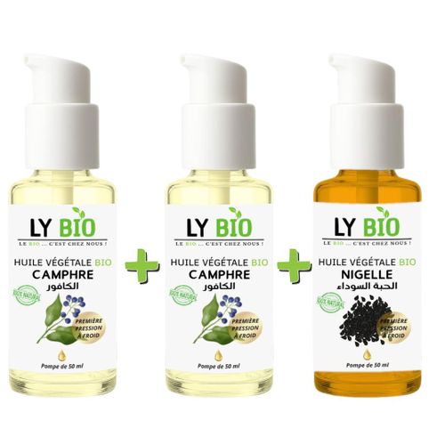 product_image_name-LY BIO-PACK 2 X HUILE CAMPHREE 50ML - POMPE + HUILE NIGELLE 50ML - POMPE-1