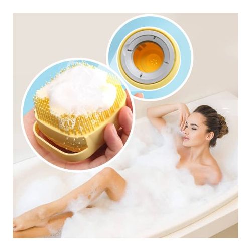 Silicone Tête Corps Cuir Chevelu Massage Brosse Peignes Shampooing