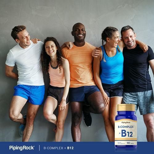 product_image_name-Piping Rock-b complexe Plus B12 - 180 comprimés-6