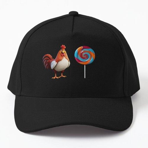 product_image_name-Generic-casquette personnalisée coq & sucette  casquette noire unique-1