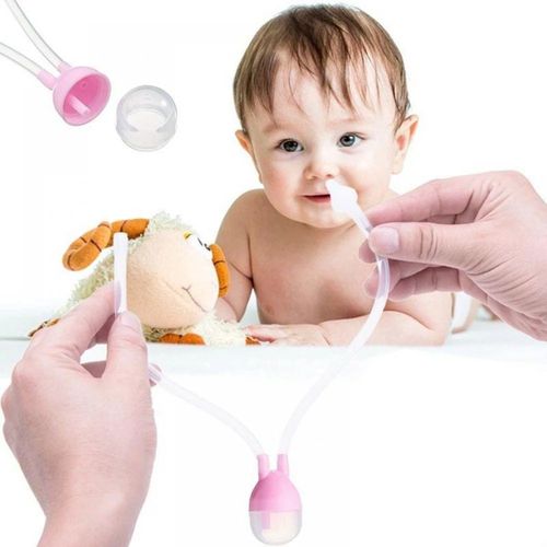 Drfeify aspirateur nasal pour bébé Aspirateur Nasal manuel pour bébé, en  Silicone souple PP, empêche puericulture set Rose Jaune
