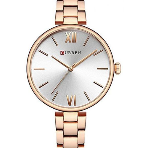 Curren Montres Femmes de Luxe Marque Or Rose Quartz Horloge Creative Mode Montre Bracelet C9017L