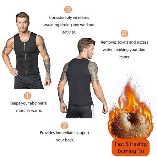 product_image_name-Generic-Gilet de Sudation Minceur Perte Poids au Ventre -Sauna pour Homme en Néoprène Noir-2