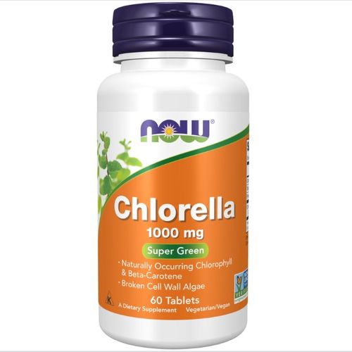 product_image_name-Now Foods-Chlorelle, 1000 mg, كلوريلا 1000 ملجم كلوروفيل وبيتا كاروتين طبيعي المنشأ 60 قرص-2