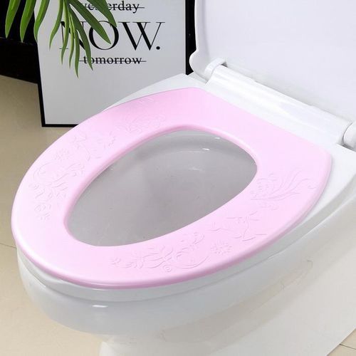 Mousse A Plouf Toilette Coussin de siège de Toilette Chaud Coussin de  Toilette de Salle de Bain avec poignée Accessoires de Coussin de Toilette  Lavable Accessoire Toilette WC (Color : Pink) 