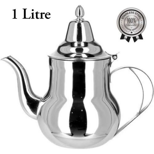 Théière inox marocaine 1 Litre finition miroir OLYMPIA