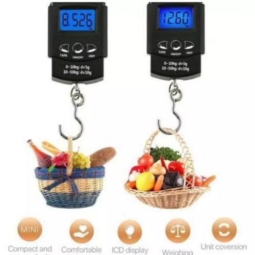 product_image_name-Generic-Mini balance numérique LCD Portable, pour la pêche, les bagages, la pesée de voyage Bon Qualité-2