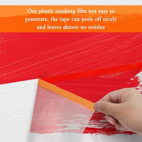 product_image_name-Generic-2 Rouleaux Housse Anti-poussière Jetable Pour Meubles, Film Anti-poussière En Tissu Avec Ruban Adhésif-3