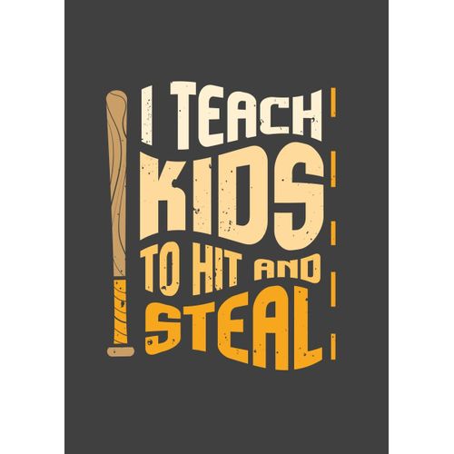 product_image_name-Generic-I teach kids to hit and  Poster Chambre Haute Qualité-1