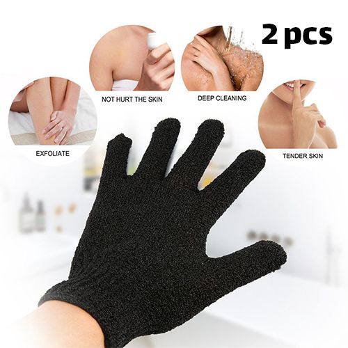 2pcs Gant exfoliant, gants exfoliants de bain pour douche, gant de