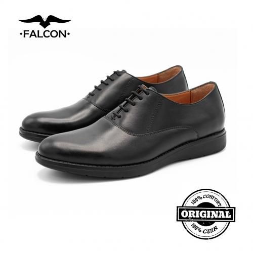 Chaussures Confortables pour Homme 100% Cuir Médical Noir