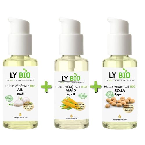 product_image_name-LY BIO-PACK HUILE AIL 50ML - POMPE + HUILE MAIS 50ML - POMPE + HUILE SOJA 50ML - POMPE-1