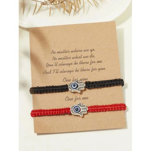 product_image_name-Generic-Bracelets rouges et noirs faits à la main pour femmes et hommes-2