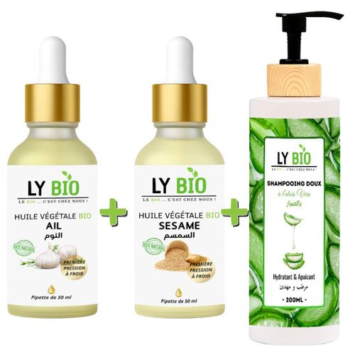 product_image_name-LY BIO-PACK HUILE AIL 50ML - PIPETTE + HUILE SESAME 50ml - PIPETTE + SHAMPOOING ALOE VERA 200ML-1