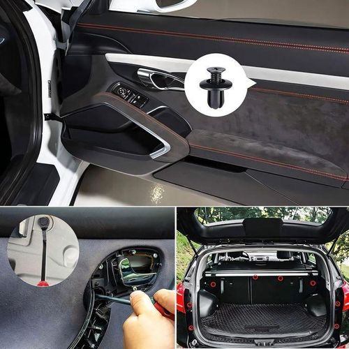 product_image_name-Generic-100 pcs Clips et Rivets Plastiques Universels – Fixation de Protection pour Auto, Différentes Tailles et Formes, Blanc et Noir-2