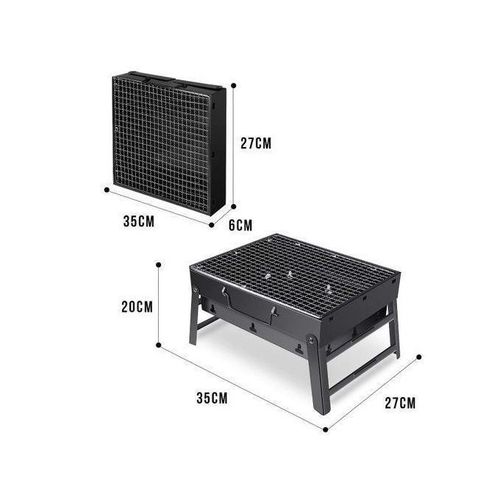 product_image_name-Generic-Barbecue Portable BBQ Barbecue rectangulaire à charbon 35×27×19cm-2
