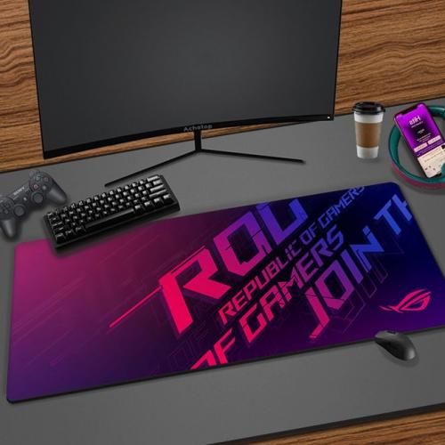 Generic Tapis souris gamer XXL Rog déco, rgb led setup, pour décoration,pc  république