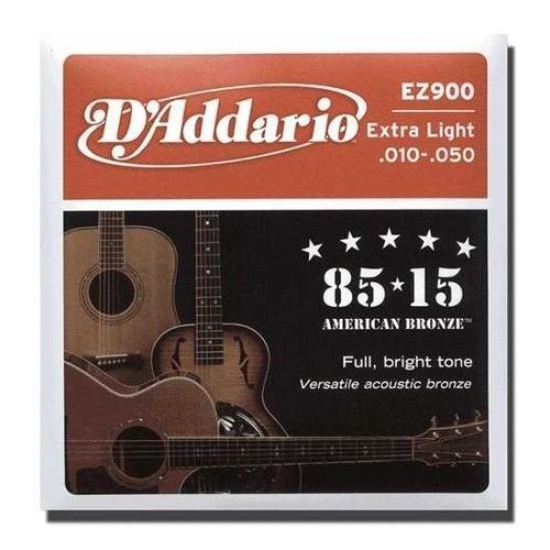 D'addario - Ez900 Cordes Guitare Acoustique Extra Light 10-50 Cordes Pour Guitare  Acoustique & Electro 