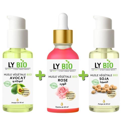 product_image_name-LY BIO-PACK HUILE AVOCAT 50ml - POMPE + HUILE ROSE 50ml - PIPETTE + HUILE SOJA 50ML - POMPE-1