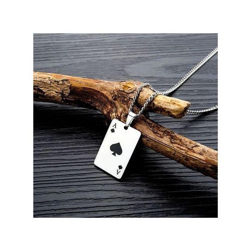 product_image_name-Generic-عقد بطاقة اللعب من الفولاذ المقاوم للصدأ، قلادة بطاقة البوكر إيس للرجال والنساء-2