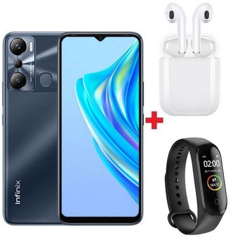HOT 20i - 6,6'' - 64Go ROM + 4Go RAM - 13 MP - 5000mAh - Noir - Band + Écouteur