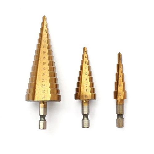 product_image_name-Generic-طقم 3 لقم تثقيب خطوة  مطلية بالتيتانيوم – مثقاب احترافي متعدد المقاسات للمعادن والخشب والبلاستيك-8
