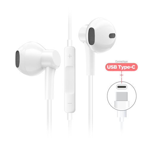 Écouteurs iPhone 15 - Écouteurs iPhone 15 USB C - Écouteurs pour Apple USB  C 