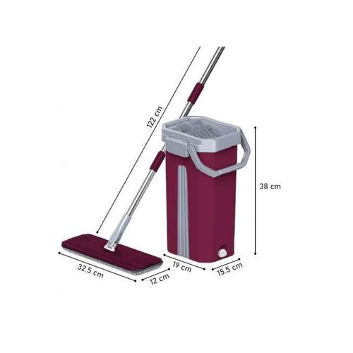 product_image_name-Generic-ممسحة أرضيات من الألياف الدقيقة ، ممسحة + دلو + 5 قطع غيار-5