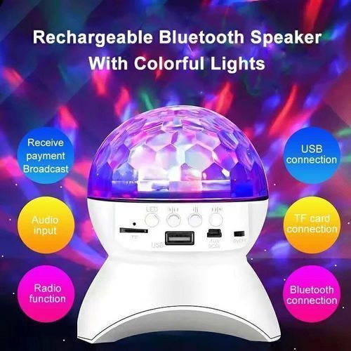 Éclairage à billes Bluetooth, 9 couleurs LED Party Maroc