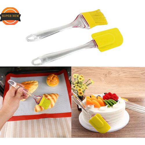 Generic 2PCS outils de cuisine en Silicone : lame spatule + Petite brosse à  pâtisserie à prix pas cher