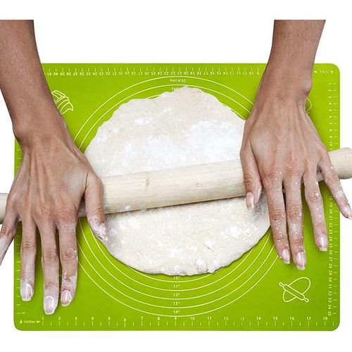 Generic Rouleau + Tapis de Cuisson en Silicone, Tapis Patisserie Rouler la  pate à prix pas cher