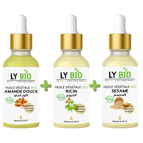product_image_name-LY BIO-PACK HUILE AMANDE DOUCE 50ML - PIPETTE + HUILE RICIN 50ml - PIPETTE + HUILE SESAME 50ml - PIPETTE-1