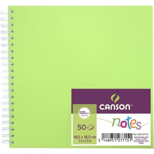 Canson Carnet Dessin Croquis spirale 18,5x18,5 cm,50 feuilles