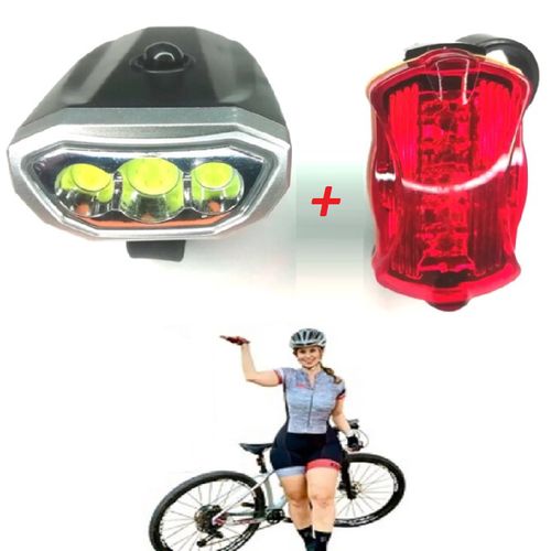 Generic Lampe pour vélo LED,Lumière phare avant et Feu arrière +