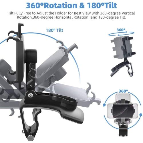 Support de téléphone de Tableau de Bord pour Voiture Vertical Horizontal  360 Rotation Support de téléphone de Voiture Support de téléphone Portable  de