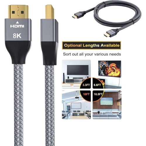 Câble HDMI 2.1 8K 4K 2K Ultra Haute vitesse 48Gbps 120Hz - Achat jeux video  Maroc 