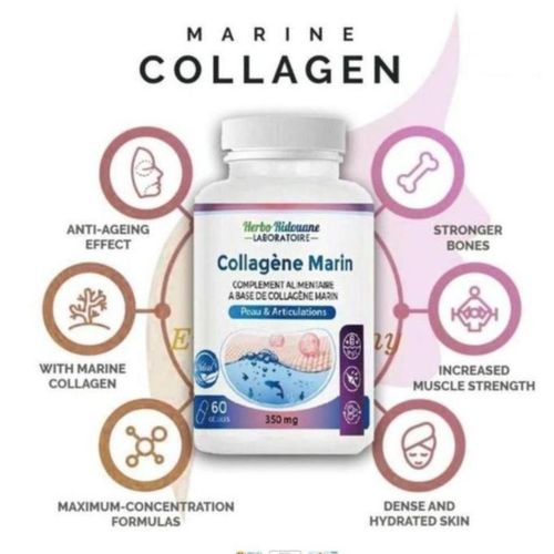 product_image_name-Herbo Ridouane-٢ عبوة (١٢٠ كبسولة) كولاجين بحري (مستخلص من الأسماك) ٣٥٠ ملجم - مركب متقدم من الكولاجين البحري وكبسولات معززة بالأطعمة الفائقة والفيتامينات لشعر وبشرة وأظافر متألقة، البشرة والمفاصل-3