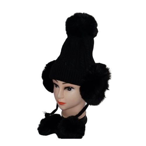 Generic Bonnet chapeau hiver pour femme avec fourrure à prix pas cher