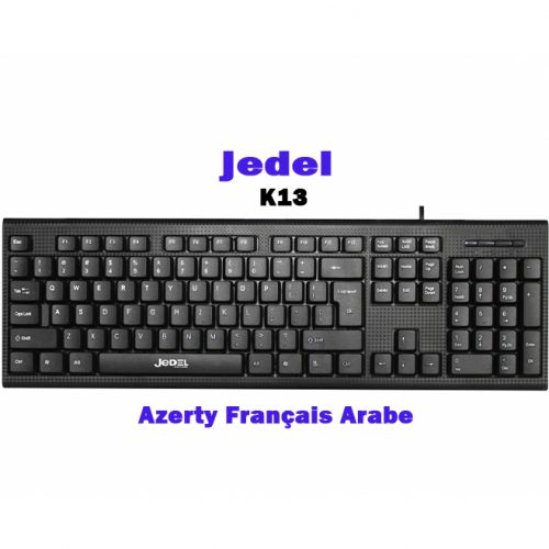 Jedel Clavier d'ordinateur bureau et pc portable keyboard USB Azerty  Français Arabe à prix pas cher