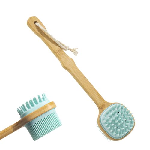 Generic Brosse de bain pour le corps à long manche,massage double face à  prix pas cher