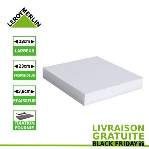 Leroy Merlin Etagere Murale Tablette Blanc L 23 X P 23 5cm