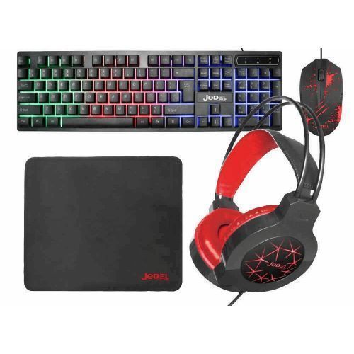 Jedel Pack Gaming Jedel Combo Clavier Casque Souris et Tapis de