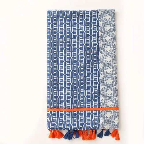 product_image_name-Generic-Elégant foulard et châle en Coton Viscose avec Pompon Floral Ombré pour Femme, Hijab femme180*90 cm-4