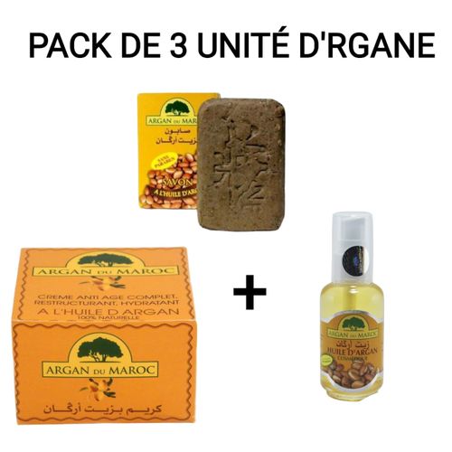 product_image_name-Argan Du Maroc-Pack a la base de l'huile d'argan de crème d'argan + huile d'argan + savon d'argan-1