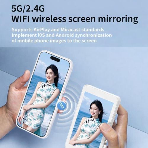 product_image_name-Generic-RK-X40E Écran Selfie Arrière Magnétique MagSafe 4” HD – Version Bluetooth Blanche avec Projection WiFi 2.4G/5G-7